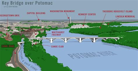 map of francis scott key bridge in maryland